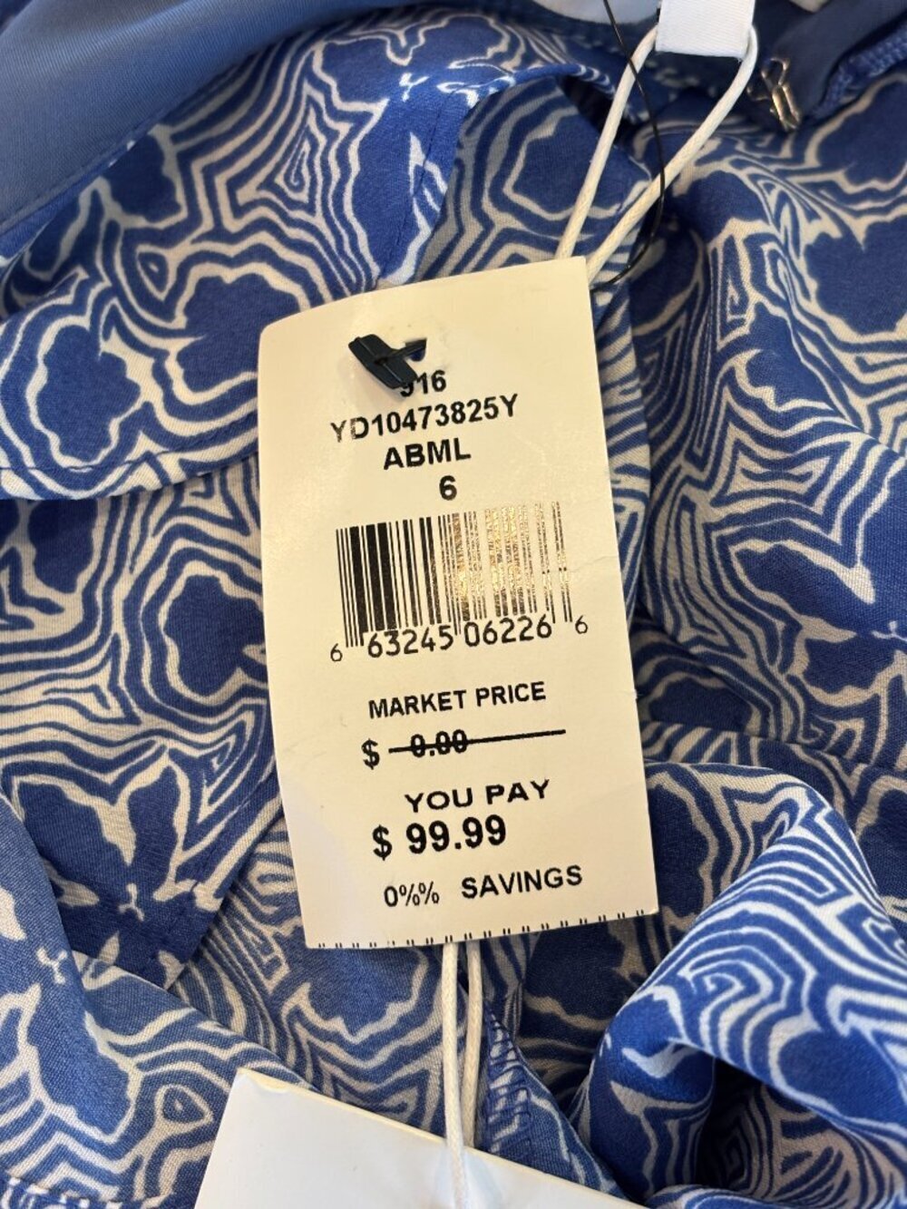 Likely Blue Floral Ruffle Midi Dress | Blue White Botanical Print | Size 6 | NWT - Picture 4 of 7